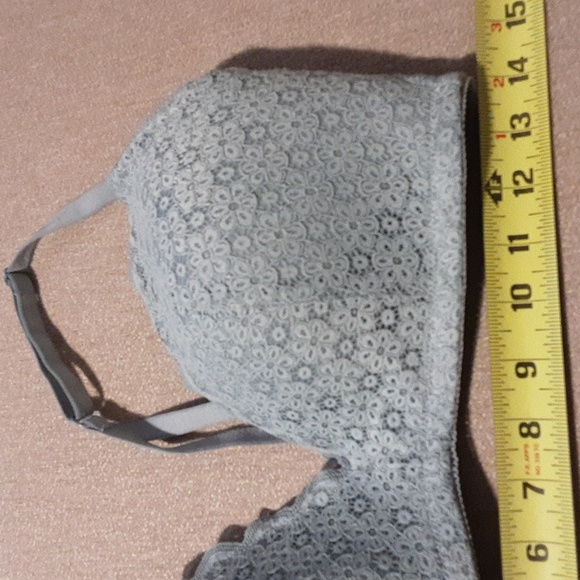 Aerie Floral Lace Bralette in Light Gray Size36D. - Picture 8 of 10